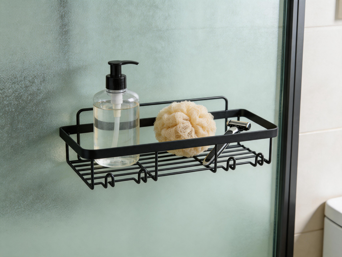 🚿 Home Essential | Metal Shower Shelf Design | Organized Bathroom Storage