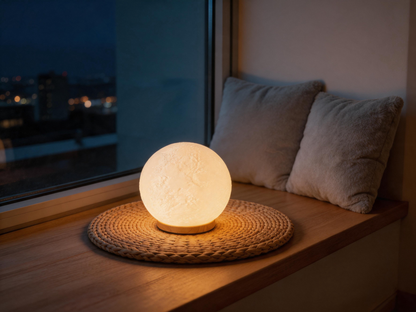 🌙 Home Essential | Realistic Moon Texture Design | Magical Night Glow Lamp