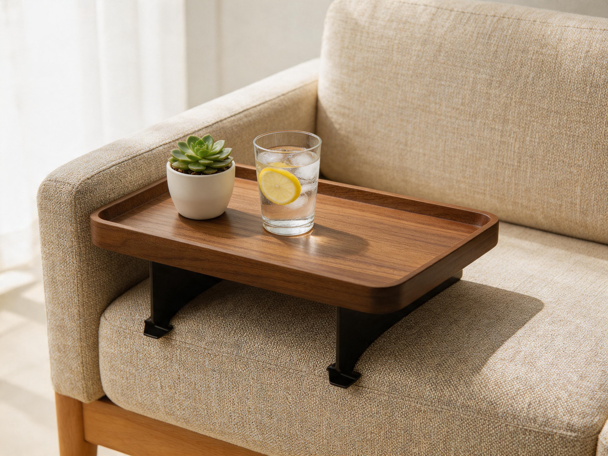 ✨ Room Upgrade | Natural Wood Tray Design | Convenient Living Room Helper